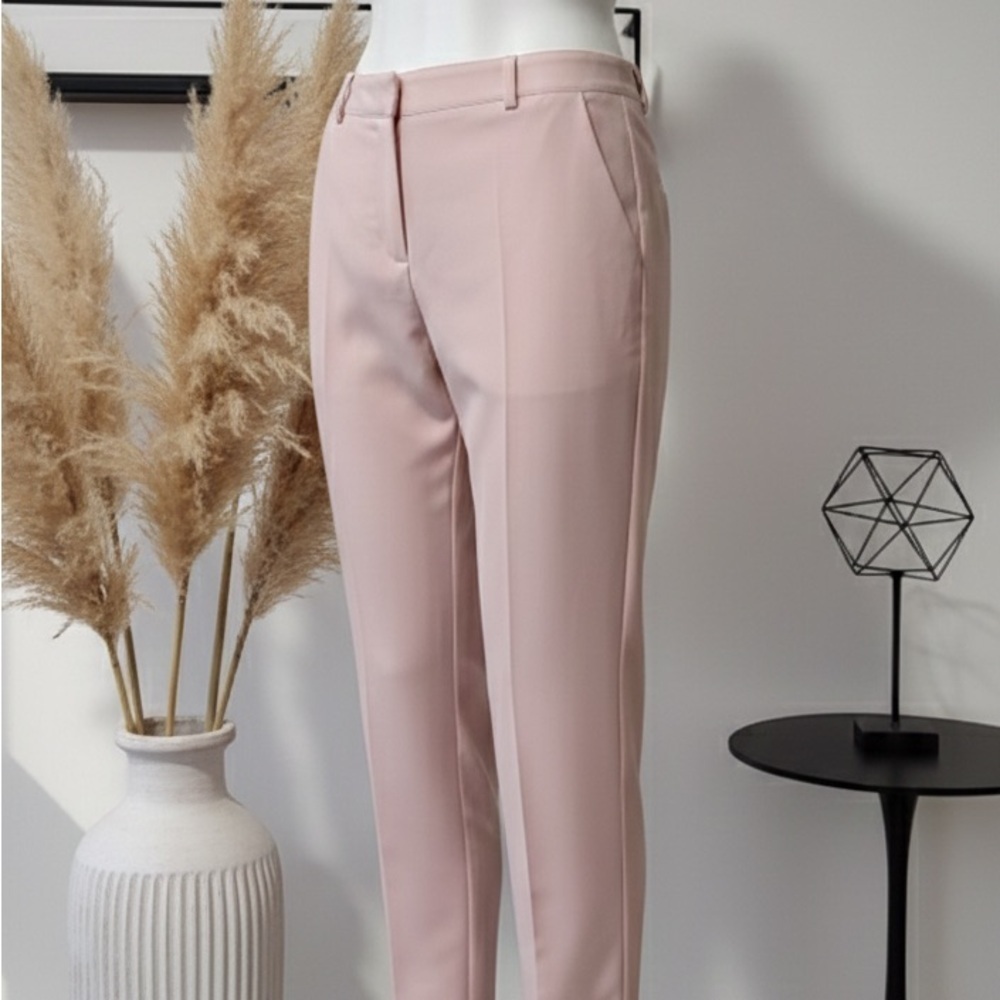 TwentyTwo:22| Pale Pink Korean Quiet Luxury Flat Front Office Trousers Sz L